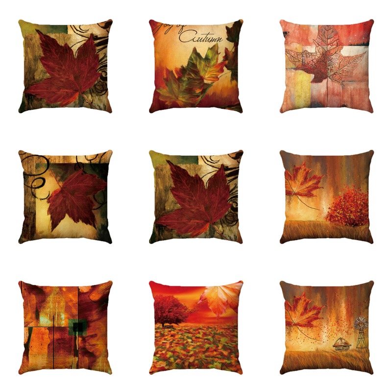 Textiles For Home - عيد الشكر خمر مابل ليف نمط