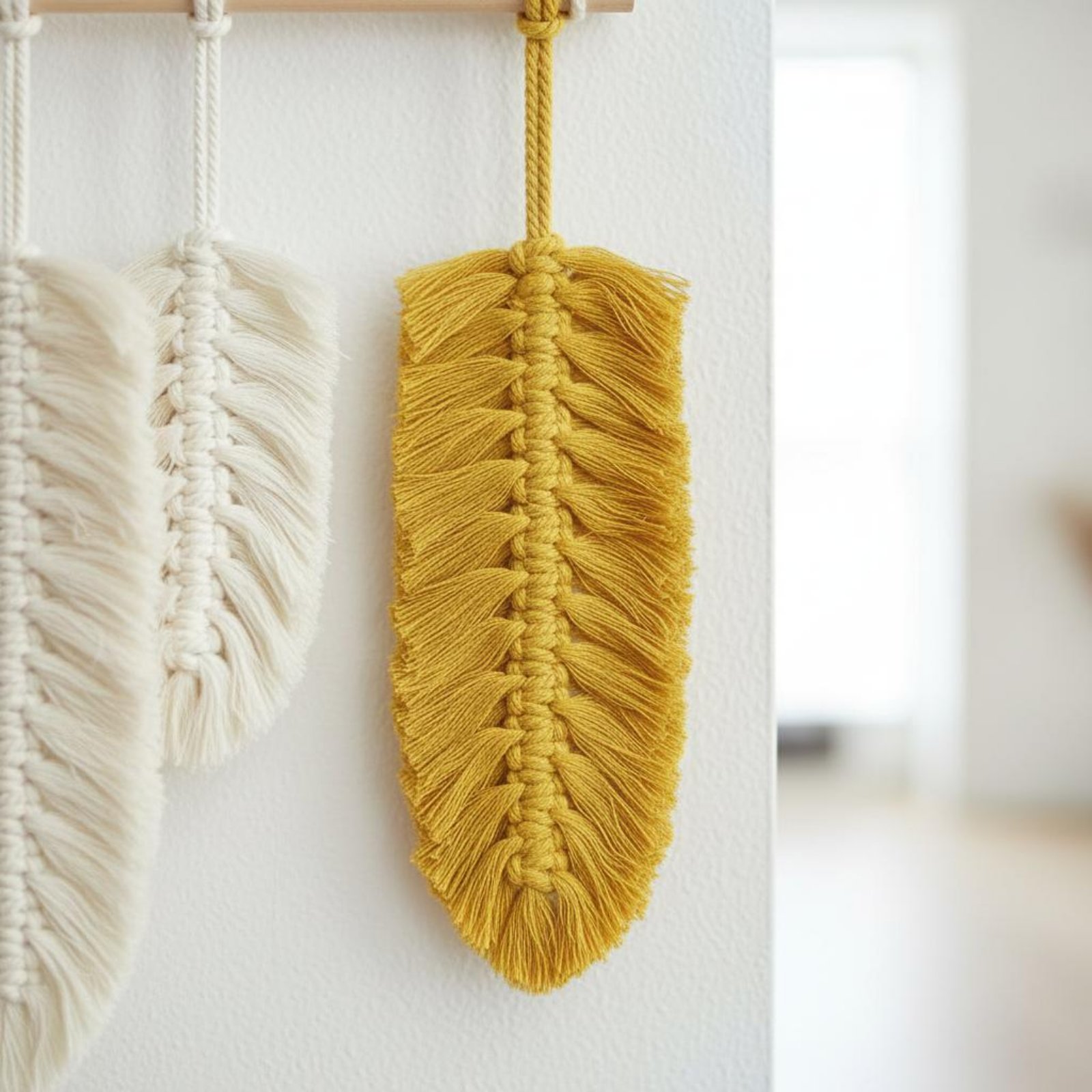Textiles For Home - معلقة جدارية من الماكراميه على شكل