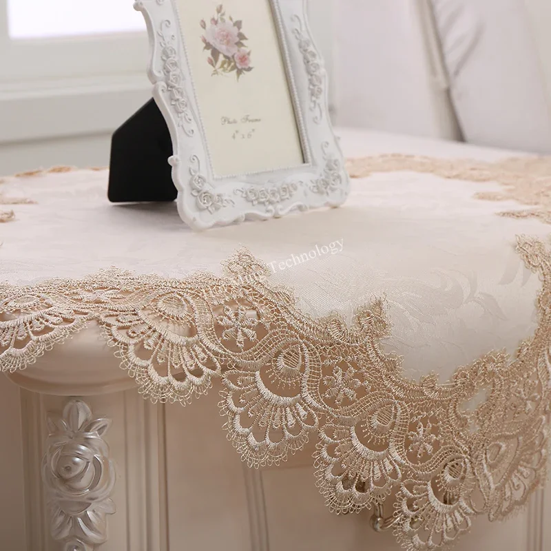مفرش طاولة مستديرة كريم غطاء ا - مراجعة Home Textiles List وسعره