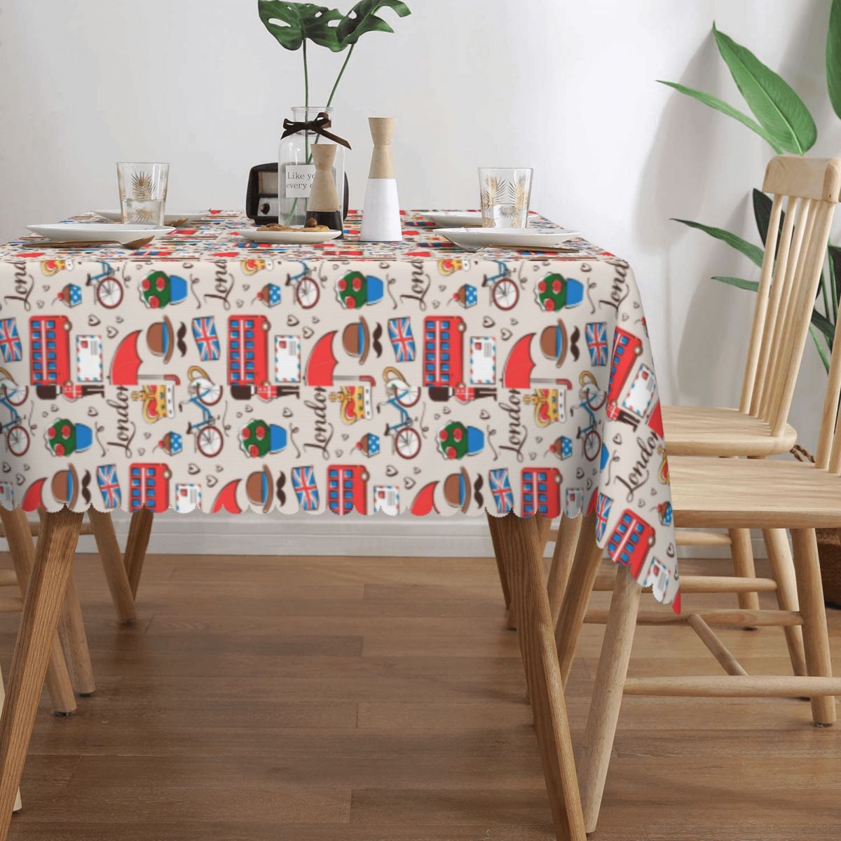 مفرش طاولة مقاوم للماء بنمط لن - مراجعة Home Textiles Uk وسعره