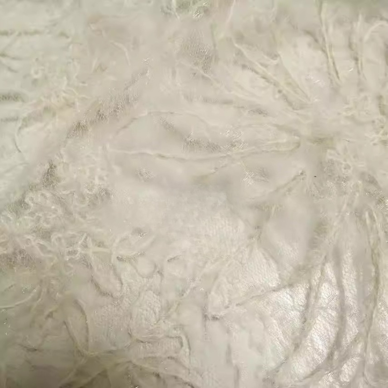 قماش دانتيل شبكي مطرز بالريش ا - مراجعة Home Textiles Design وسعره