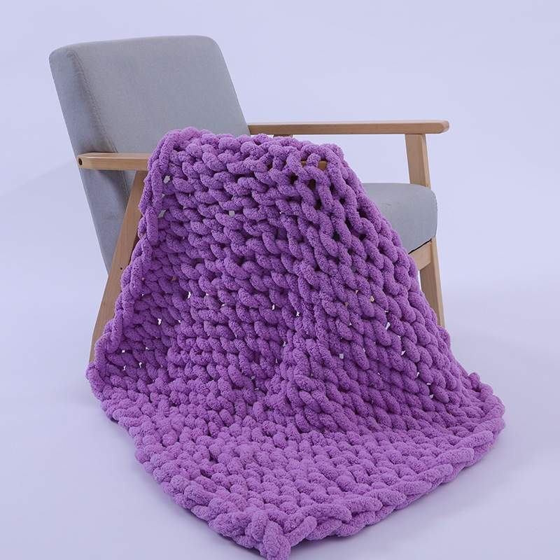 بطانية محبوكة يدويًا سميكة ونا - مراجعة Throw Blanket Chunky Knit وسعره