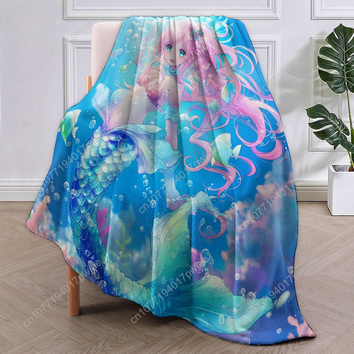 لطيف حورية البحر بطانية الكرتو - مراجعة Textiles For Home وسعره