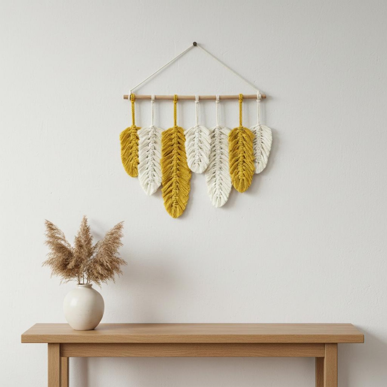 معلقة جدارية من الماكراميه على - مراجعة Textiles For Home وسعره
