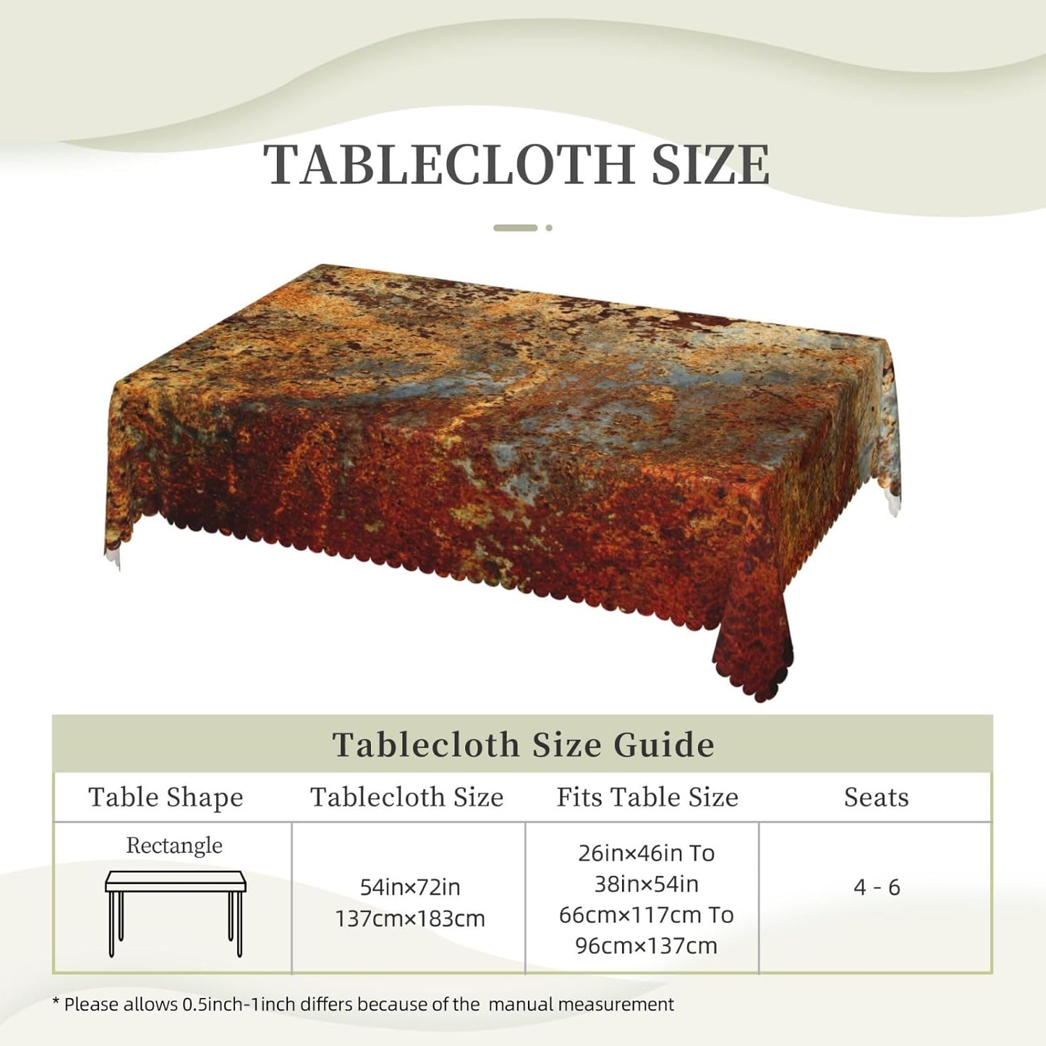 غطاء طاولة معدني صناعي بلون بن - مراجعة Home Textile Industry وسعره